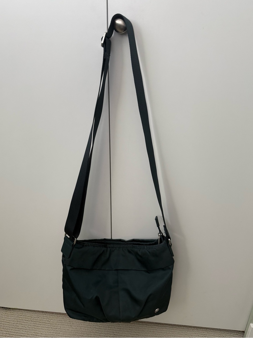 Green With Silver Hardware Lululemon Crossbody Bag